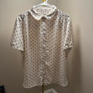 Women’s XL Anne Klein XL Peter Pan, short sleeve blouse
